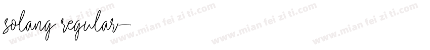 solang regular字体转换